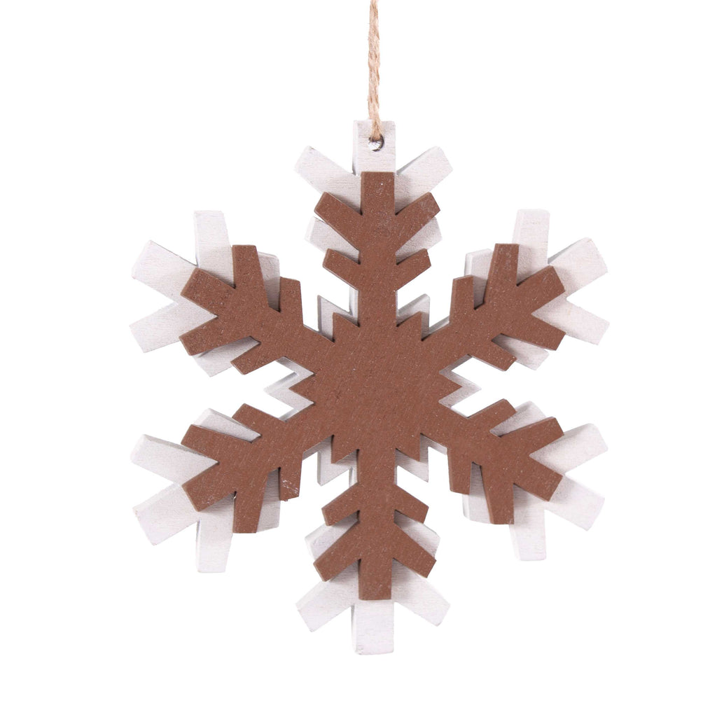 Decorazioni natalizie fiocco di neve, confezione da 3, H8 cm (kit da 10)