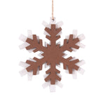 Decorazioni natalizie fiocco di neve, confezione da 3, H8 cm (kit da 10)