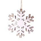 Decorazioni natalizie fiocco di neve, confezione da 3, H8 cm (kit da 10)