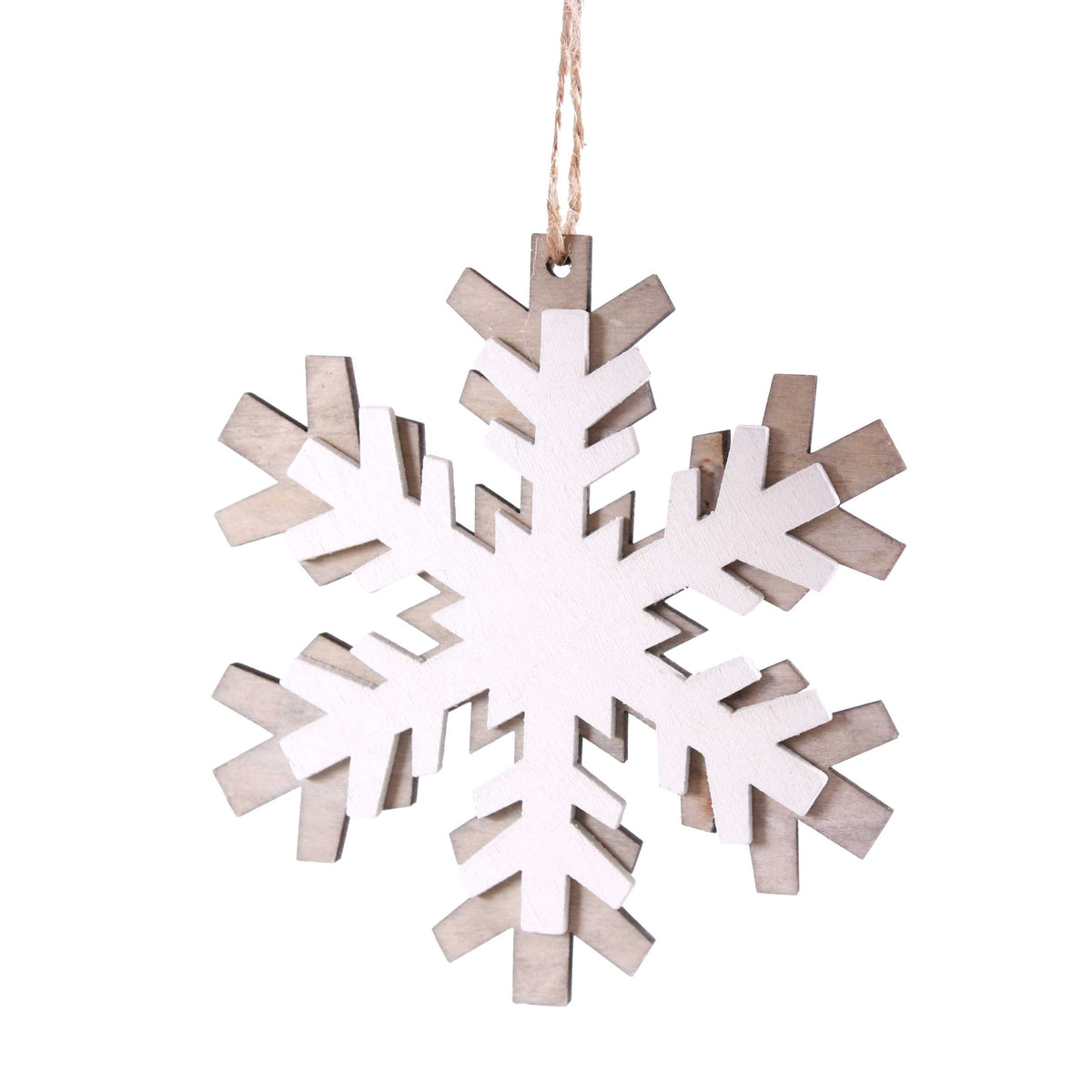 Decorazioni natalizie fiocco di neve, confezione da 3, H8 cm (kit da 10)