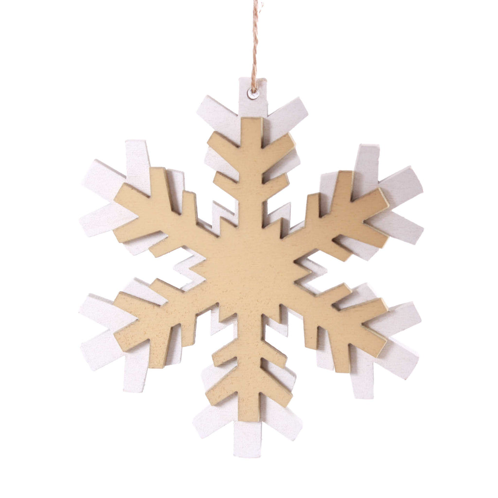 Decorazioni natalizie fiocco di neve, confezione da 3, H8 cm (kit da 10)