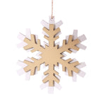 Decorazioni natalizie fiocco di neve, confezione da 3, H8 cm (kit da 10)