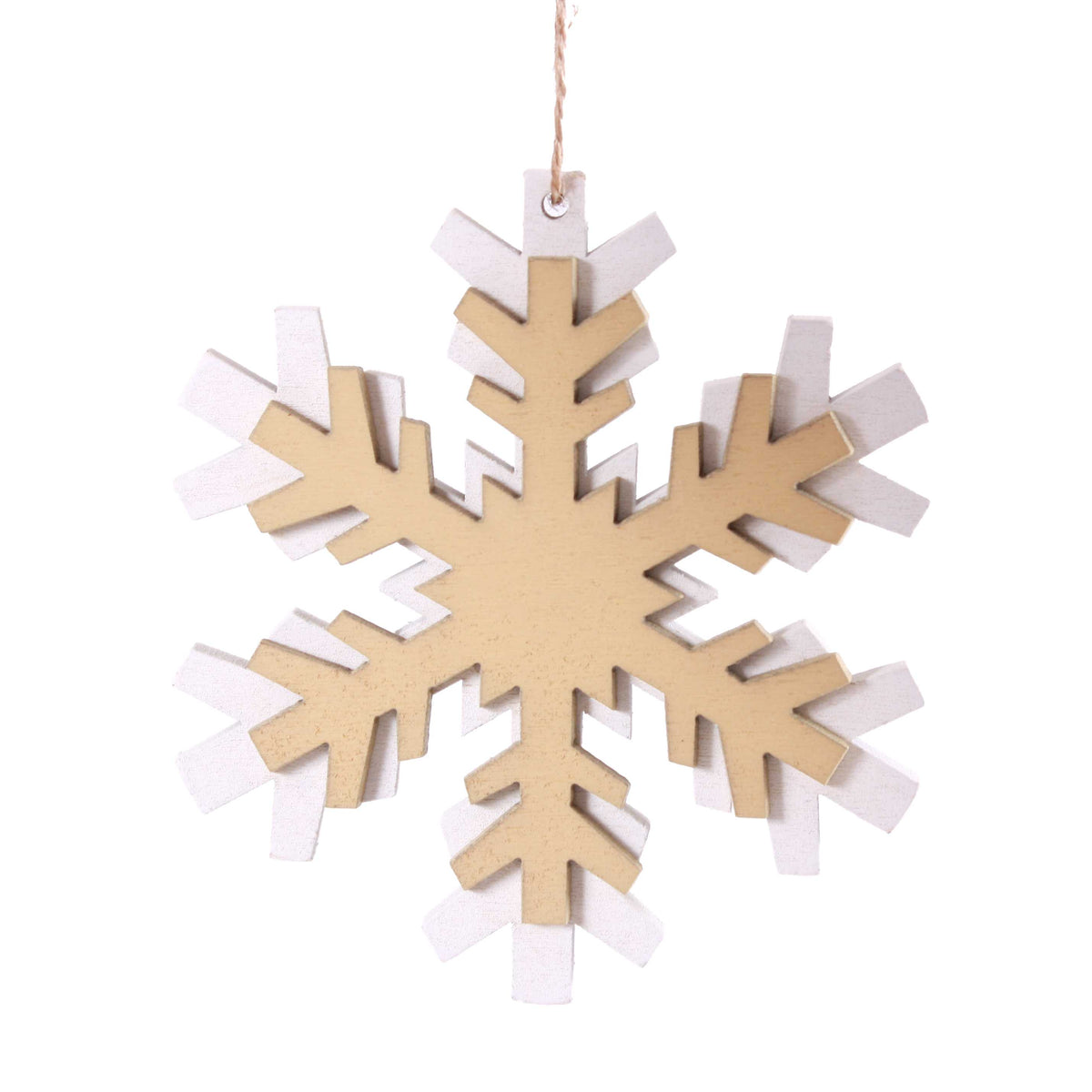Decorazioni natalizie fiocco di neve, confezione da 3, H8 cm (kit da 10)