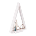 Albero decorativo in legno bianco, H33 cm (kit da 10)