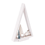 Albero decorativo in legno bianco, H33 cm (kit da 10)