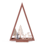Albero in legno marrone, H33 cm (kit da 10)