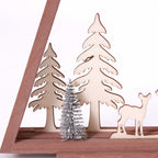 Albero in legno marrone, H33 cm (kit da 10)