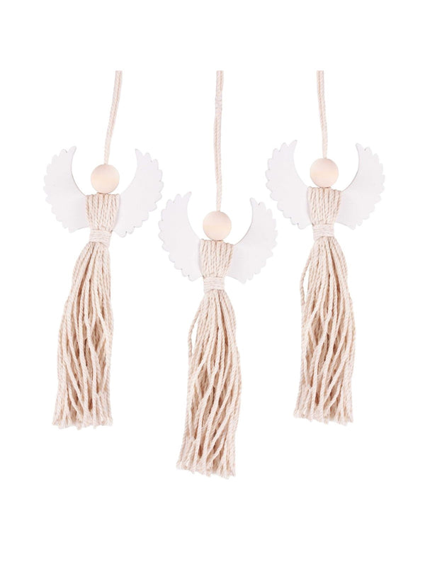 Angelo in cotone e legno H25 in confezione da 3 (kit da 5)