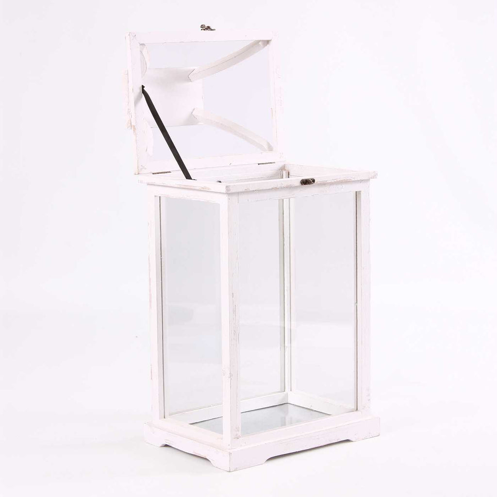 Lanterna in abete bianca, 30x22H66 cm
