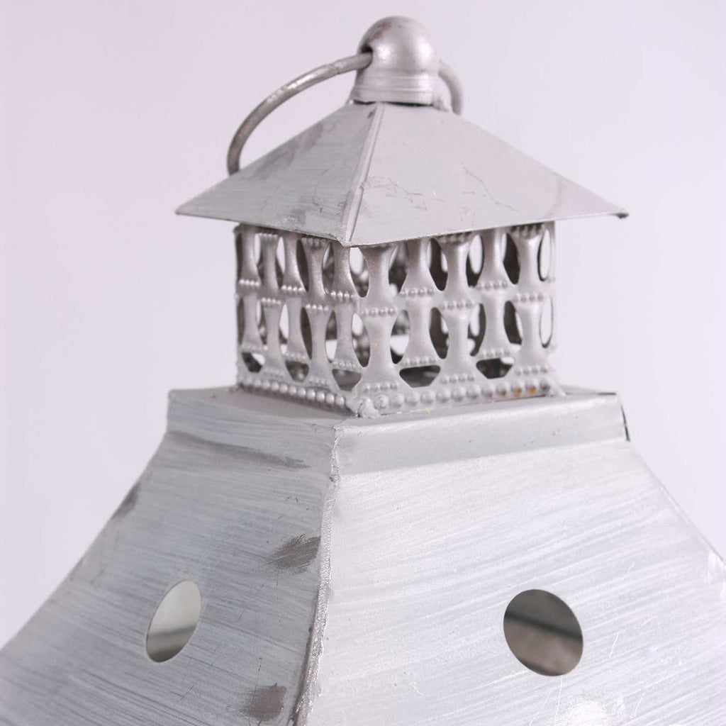 Lanterna in legno di abete bianca, 20x20H58 cm