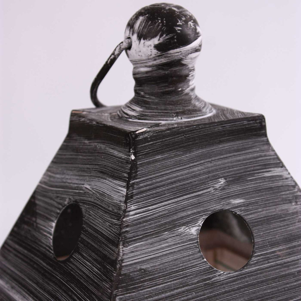 Lanterna in legno di abete scuro, 18x18H43 cm