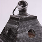 Lanterna in legno di abete scuro, 18x18H43 cm