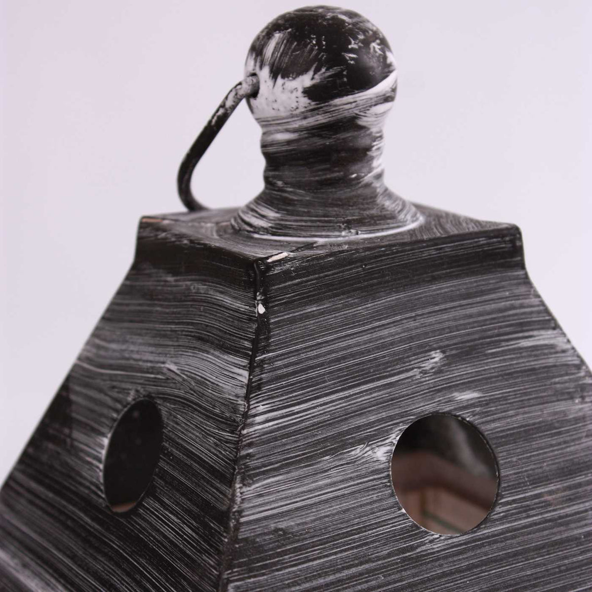 Lanterna in legno di abete scuro, 18x18H43 cm