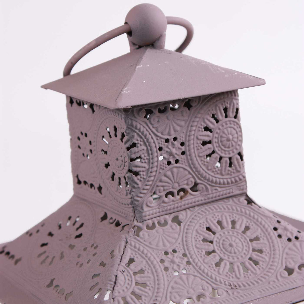 Lanterne in abete bianche, set da 2, 22x22H42 cm
