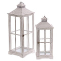 Lanterne in legno di abete, set di 2, 30x28x78 cm