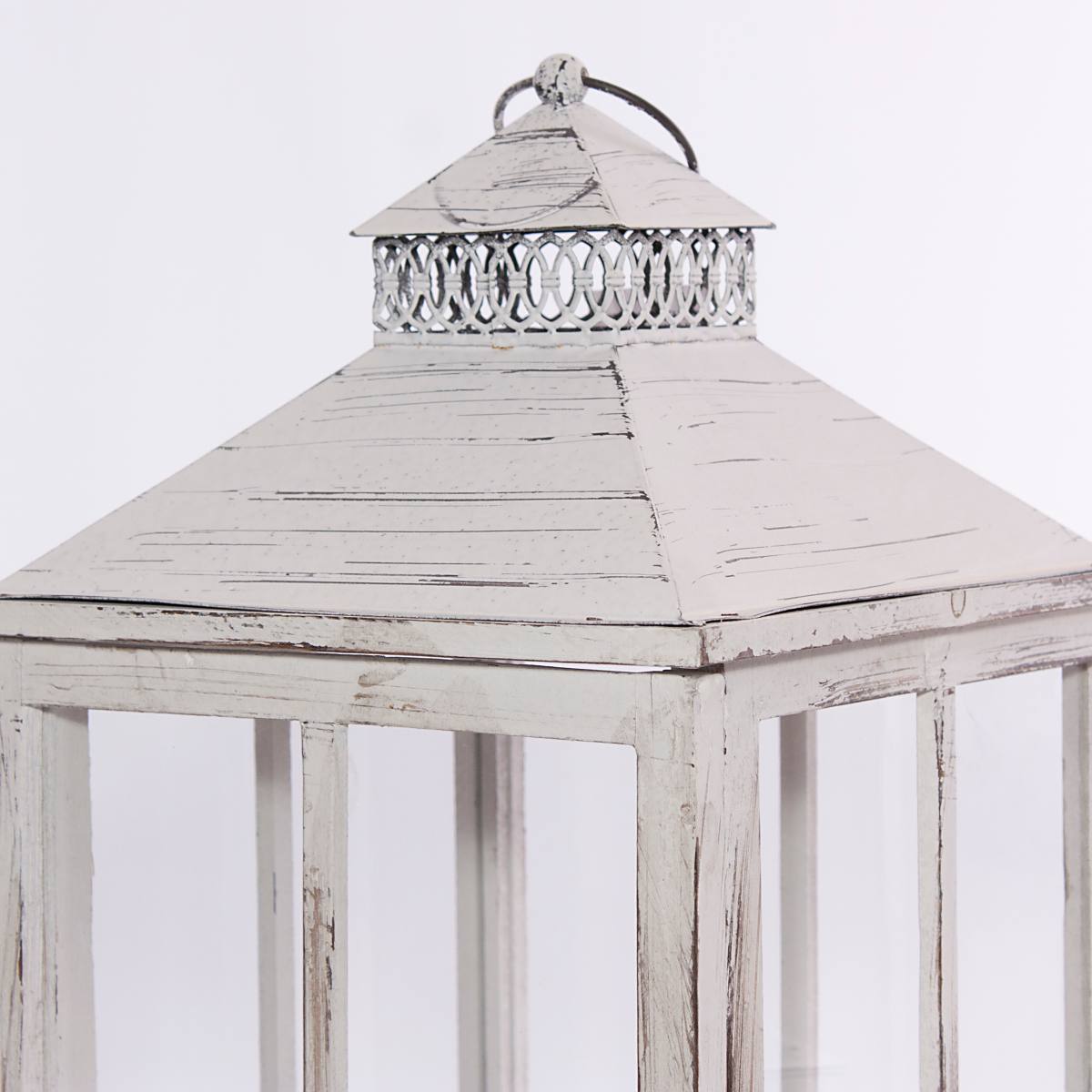 Lanterne in legno di abete, set di 2, 30x28x78 cm