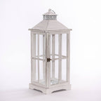 Lanterne in legno di abete, set di 2, 30x28x78 cm