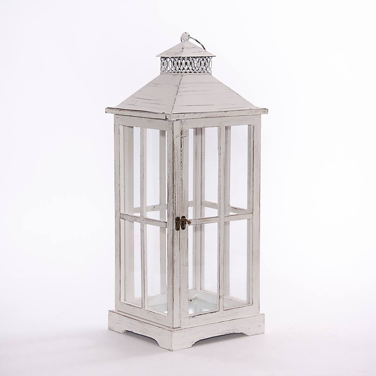 Lanterne in legno di abete, set di 2, 30x28x78 cm