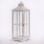 Lanterne in legno di abete, set di 2, 30x28x78 cm