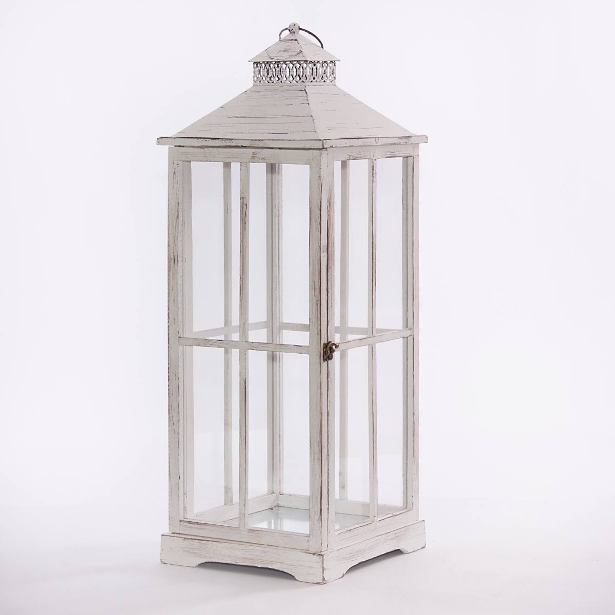 Lanterne in legno di abete, set di 2, 30x28x78 cm