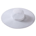 Cappello da donna in stoffa bianco, taglia unica, Ø40H14 cm (kit da 3)