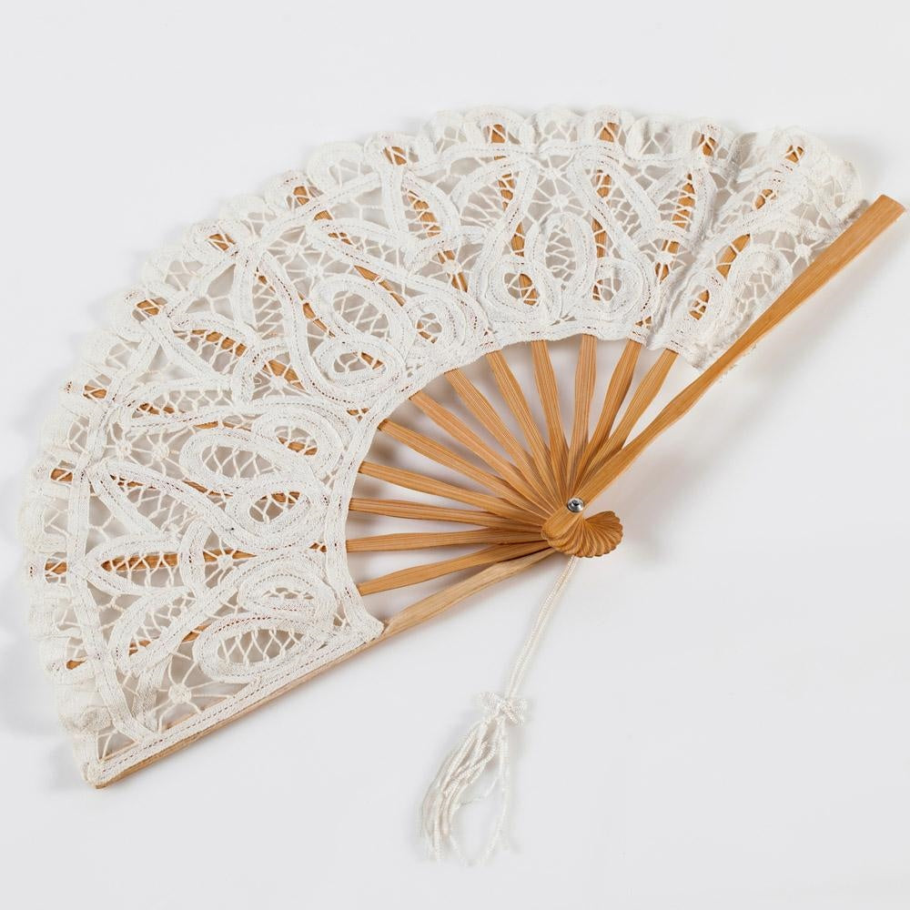 Ventaglio in macramè beige (kit da 3)