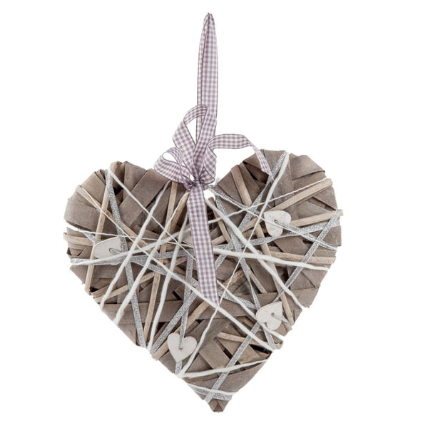 Cuore decorativo in pioppo, 25 cm