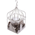 Lanterna decorativa natalizia con gancio, 12x12x25 cm (kit da 3)