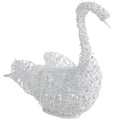 Cigno in vimini bianco, 80x35x83 cm