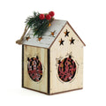 Casetta decorativa appendibile con led, 8x8x12 cm (kit da 10)