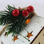 Casetta decorativa appendibile con led, 8x8x12 cm (kit da 10)