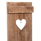 Portacandela in legno di abete con decoro natalizio, 12x12x32 cm (kit da 10)