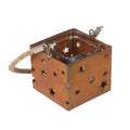 Portacandela in metallo color ruggine, 8x8H8 cm (kit da 10)