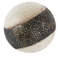 Palla decorativa in legno e metallo, Ø8 cm (kit da 5)