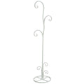 Appendino a stelo in metallo bianco a 3 braccia, 33x30x132 cm