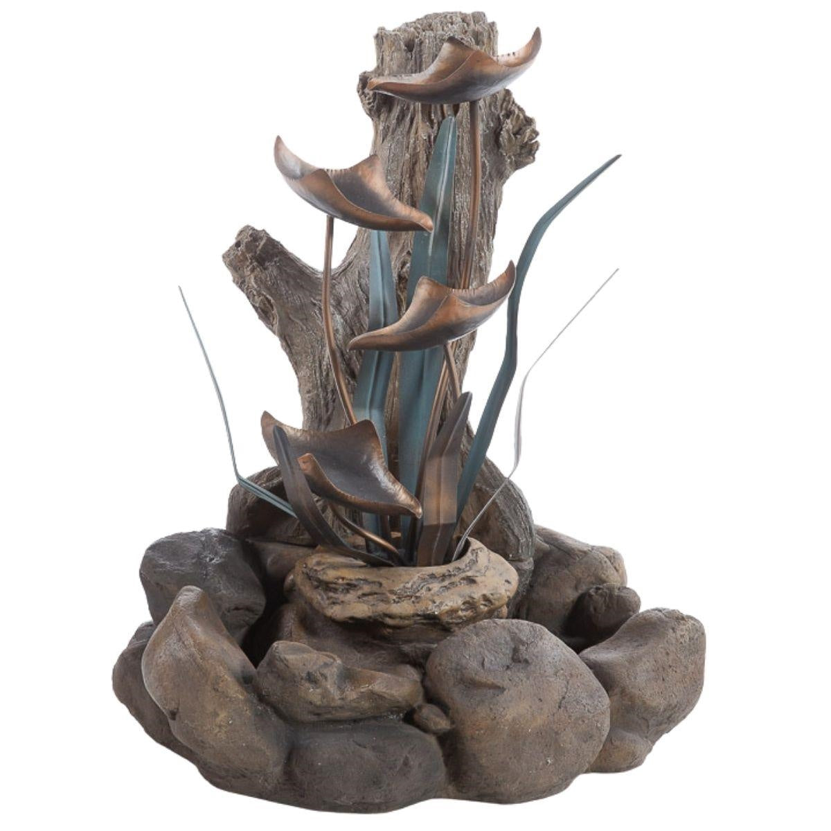 Fontana decorativa in resina a forma di tronco, Ø65H55 cm