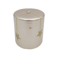 Candela cilindrica con stelle, Ø9x10 cm