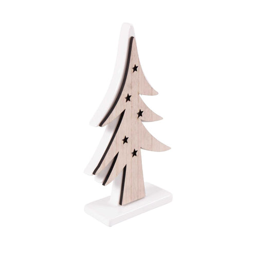 Albero in ceramica ed mdf, 12x4H22 cm