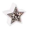 Stella decorativa in ceramica con luce a Led, 14x13 cm