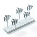 Pesci decorativi in legno su basetta, 28H12 cm (kit da 3)