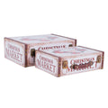 Set di 2 valigie in mdf e PU modello Market, 35x25H12 cm