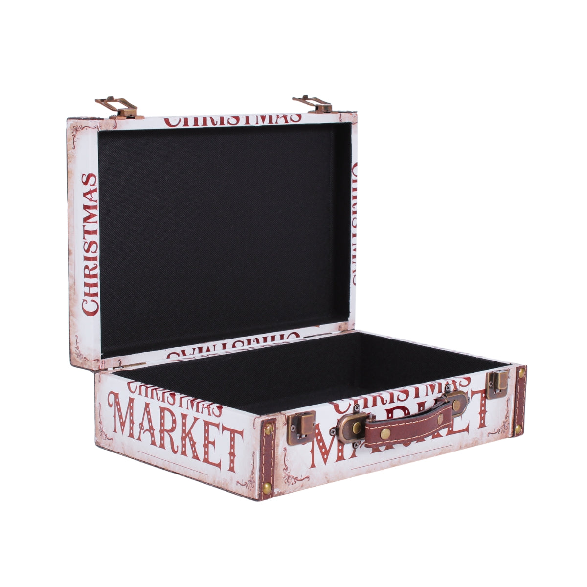 Set di 2 valigie in mdf e PU modello Market, 35x25H12 cm