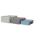 Valigia in legno vintage, 50x35H20 cm, set di 3