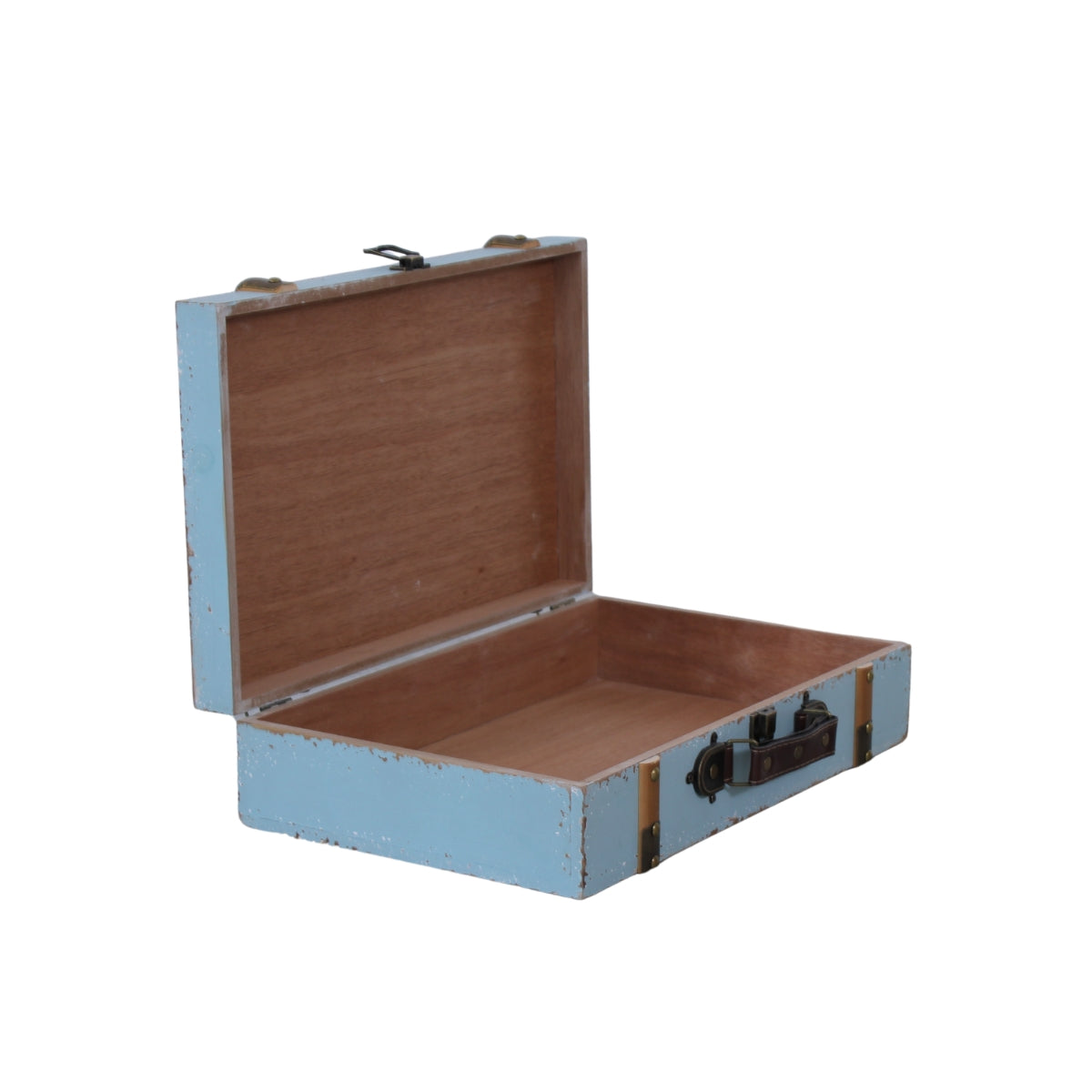 Valigia in legno vintage, 50x35H20 cm, set di 3