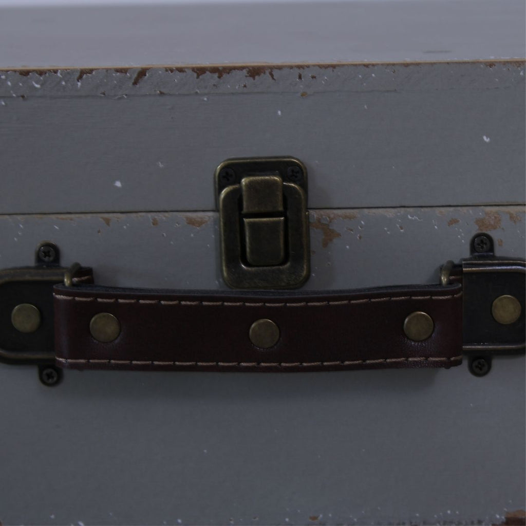 Valigia in legno vintage, 50x35H20 cm, set di 3