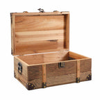 Baule in legno naturale, 45x30x29 cm, set di 2