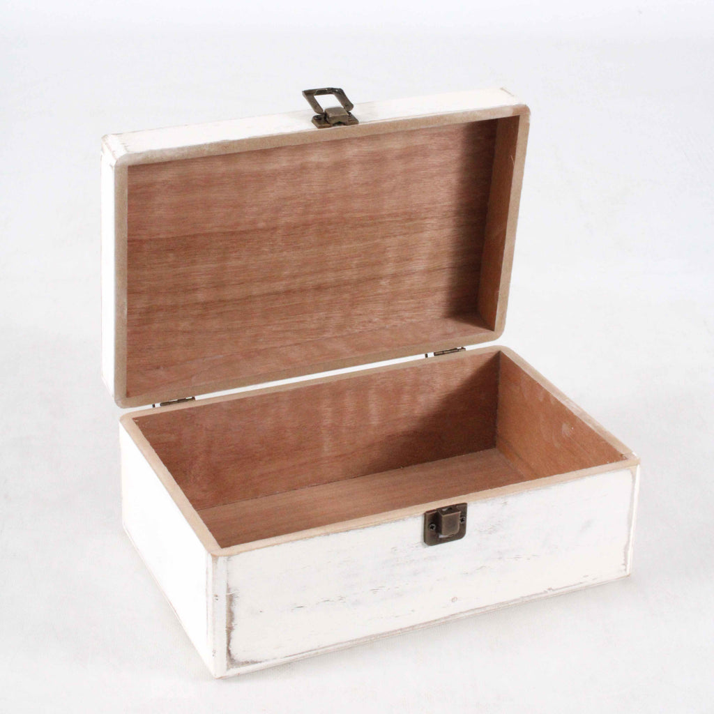 Bauli in MDF sbiancato, set di 3, 45x30x20 cm