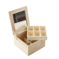 Scatola portagioie per decoupage con specchio, 14H13 cm (kit da 5)