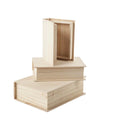 Scatole in legno per decoupage, set di 3