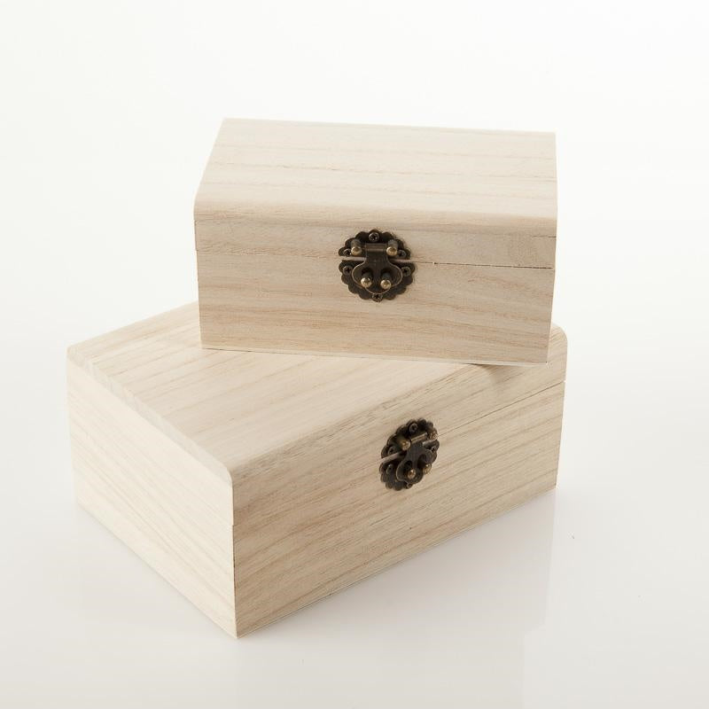Scatole in legno di paulownia, 17x12H9 cm, set di 2 (kit da 5)